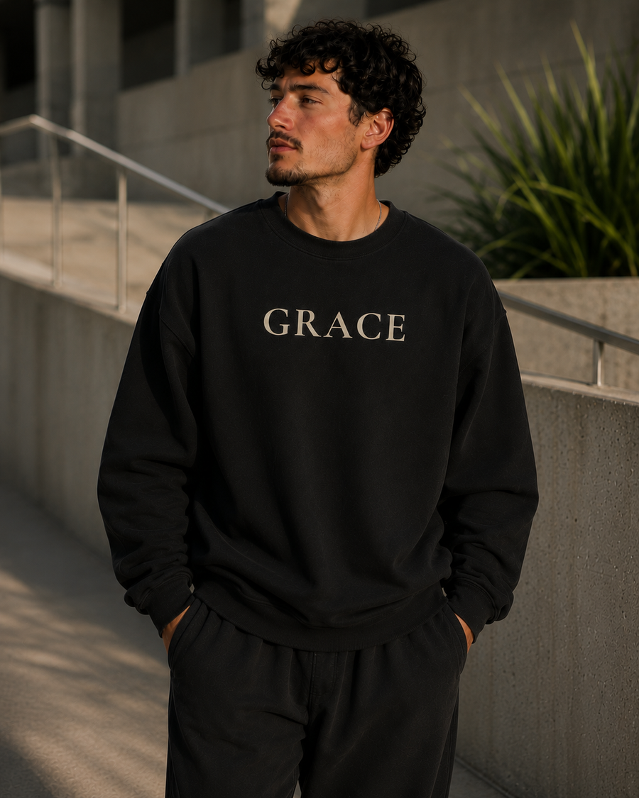 GRACE Christian Sweatshirt – Premium Oversized Crewneck