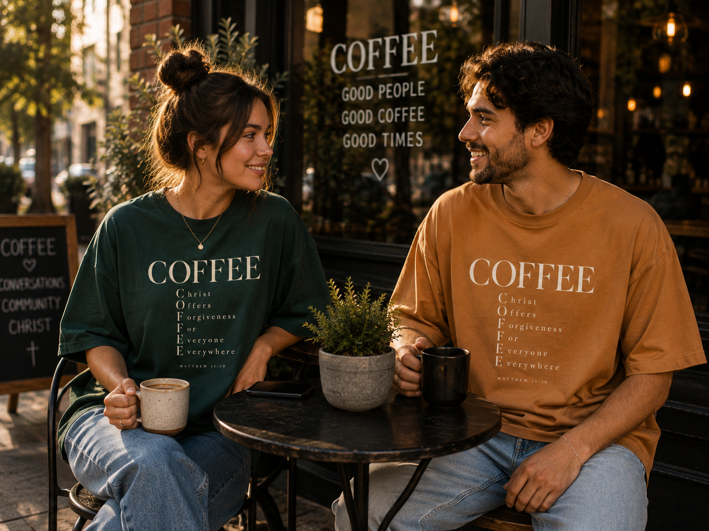 COFFEE | Christ Offers Forgiveness For Everyone Everywhere | Oversized Christian Tee