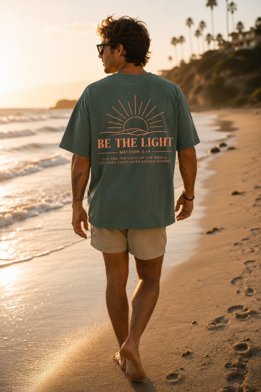 Be the Light Christian T-Shirt | Matthew 5:14 Coastal Faith Tee