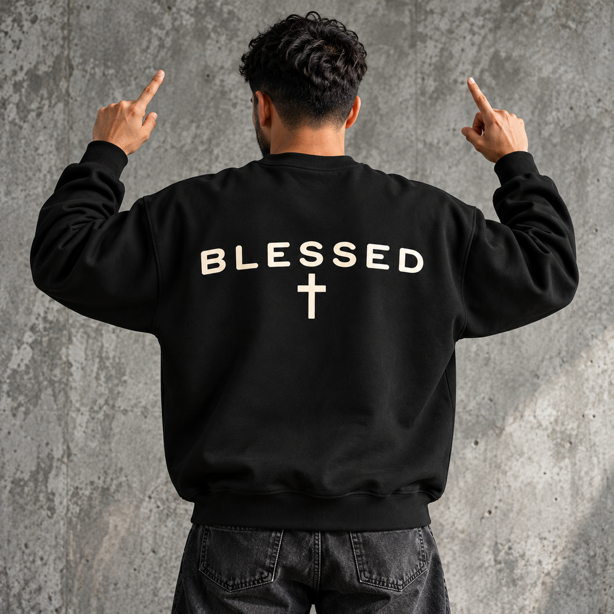 Blessed Cross Crewneck Sweatshirt