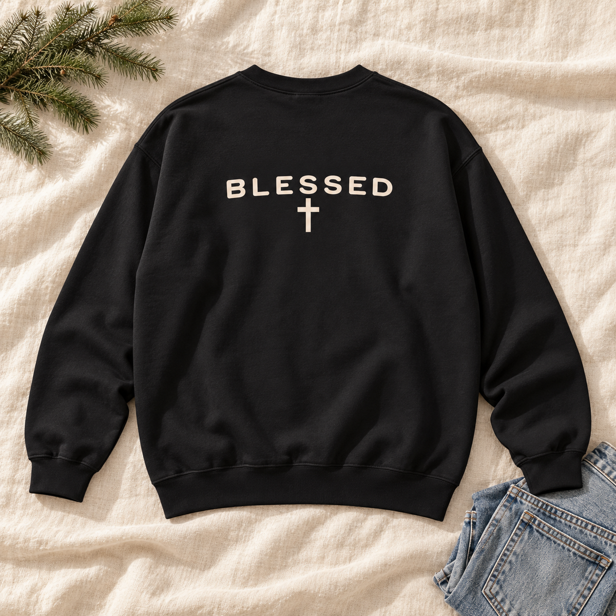Blessed Cross Crewneck Sweatshirt