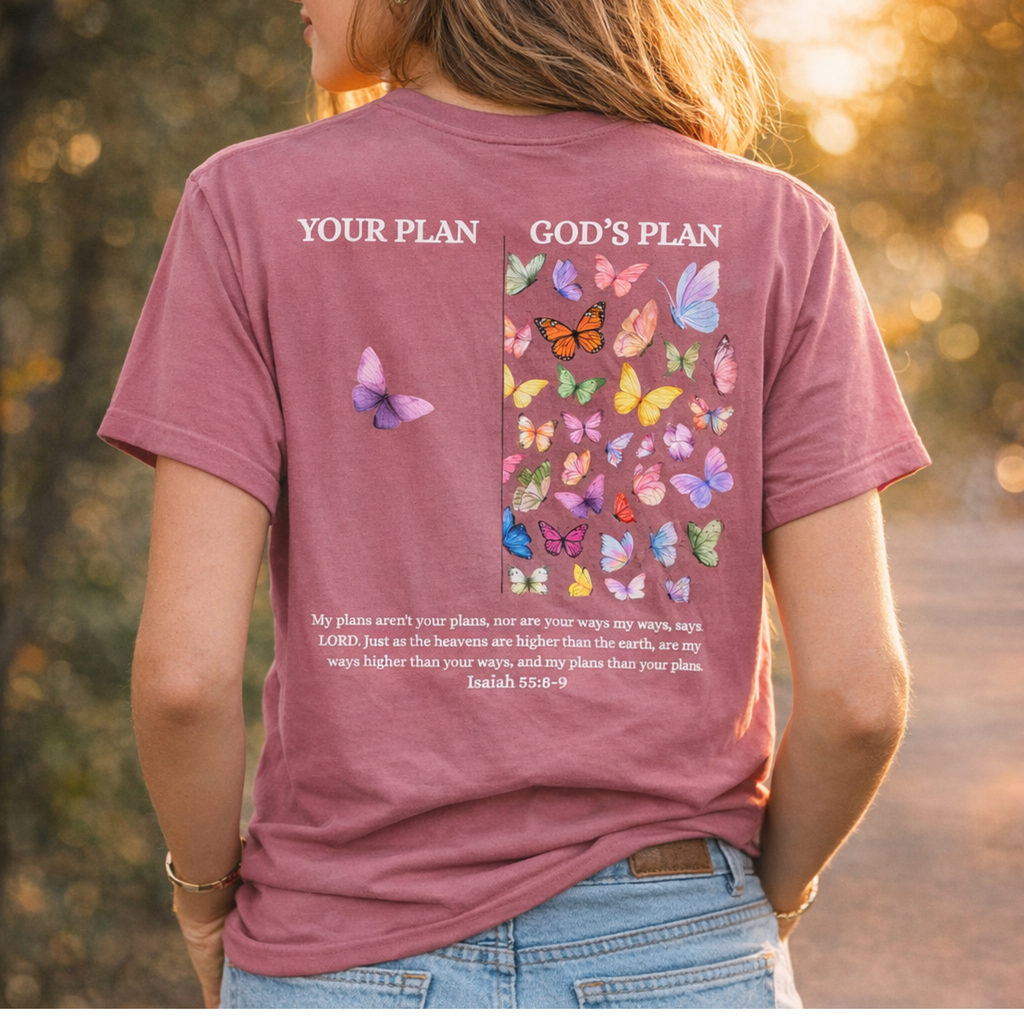 Gods Plan butterfly T-shirt