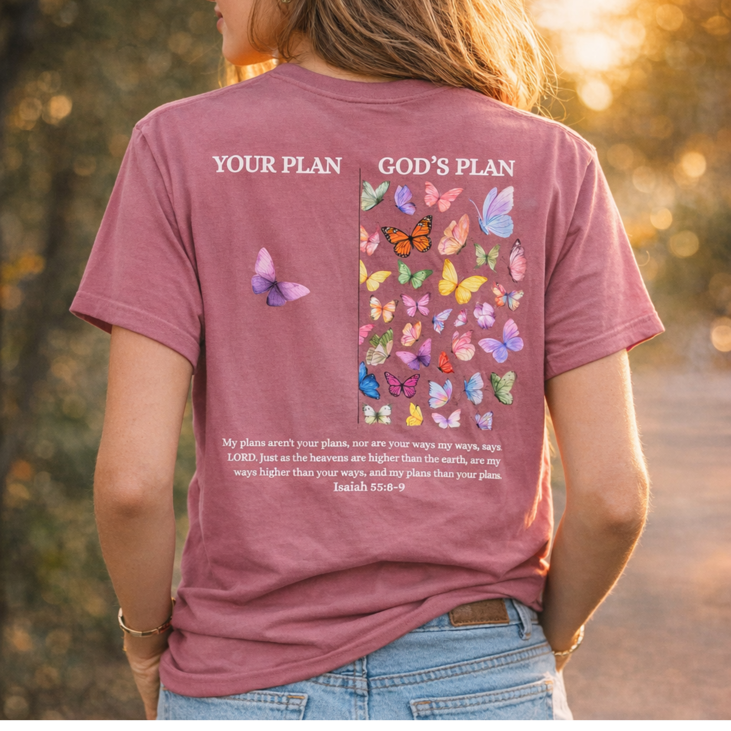 Gods Plan butterfly T-shirt