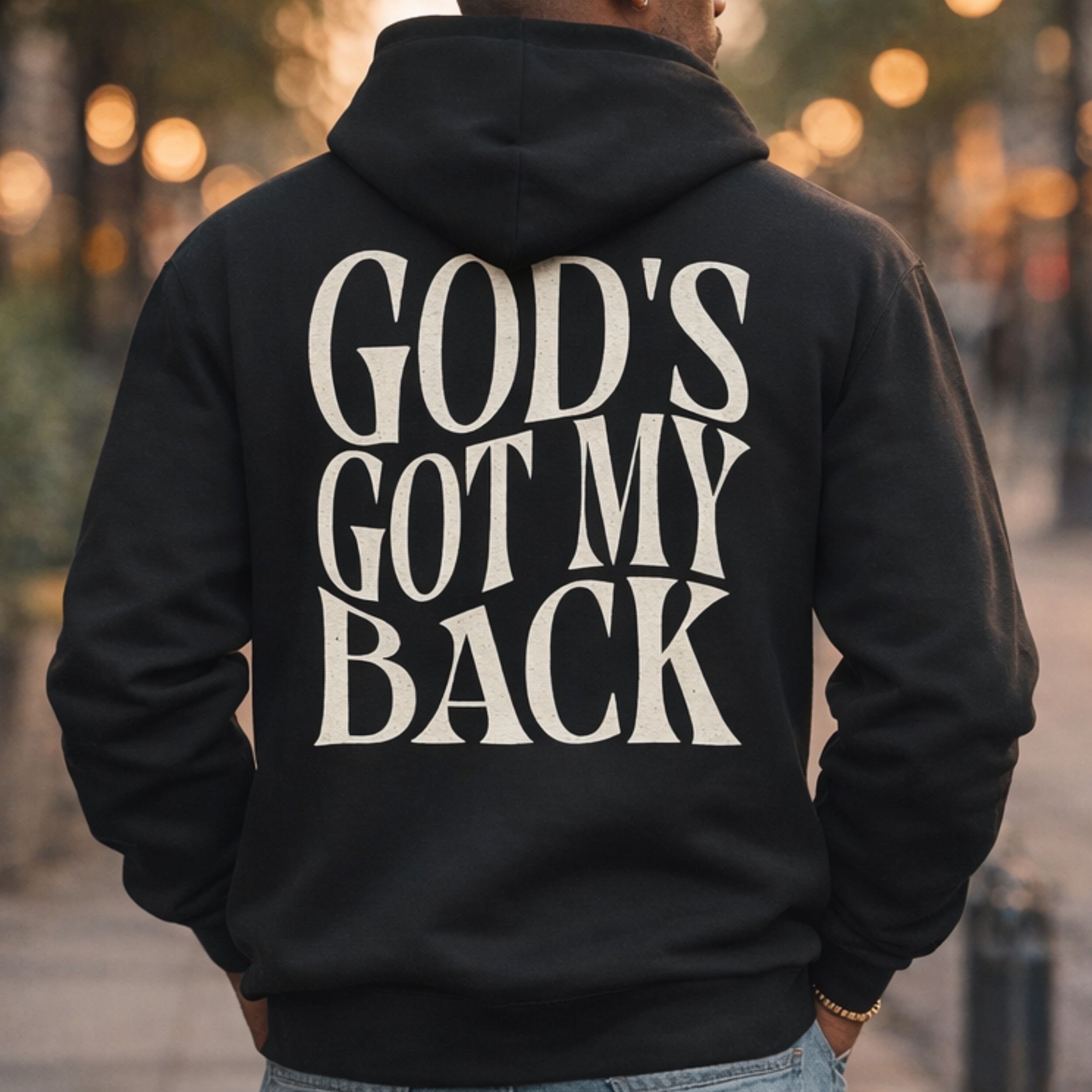 God's Got My Back Hoodie — Faith-Based Inspirational Pullover
