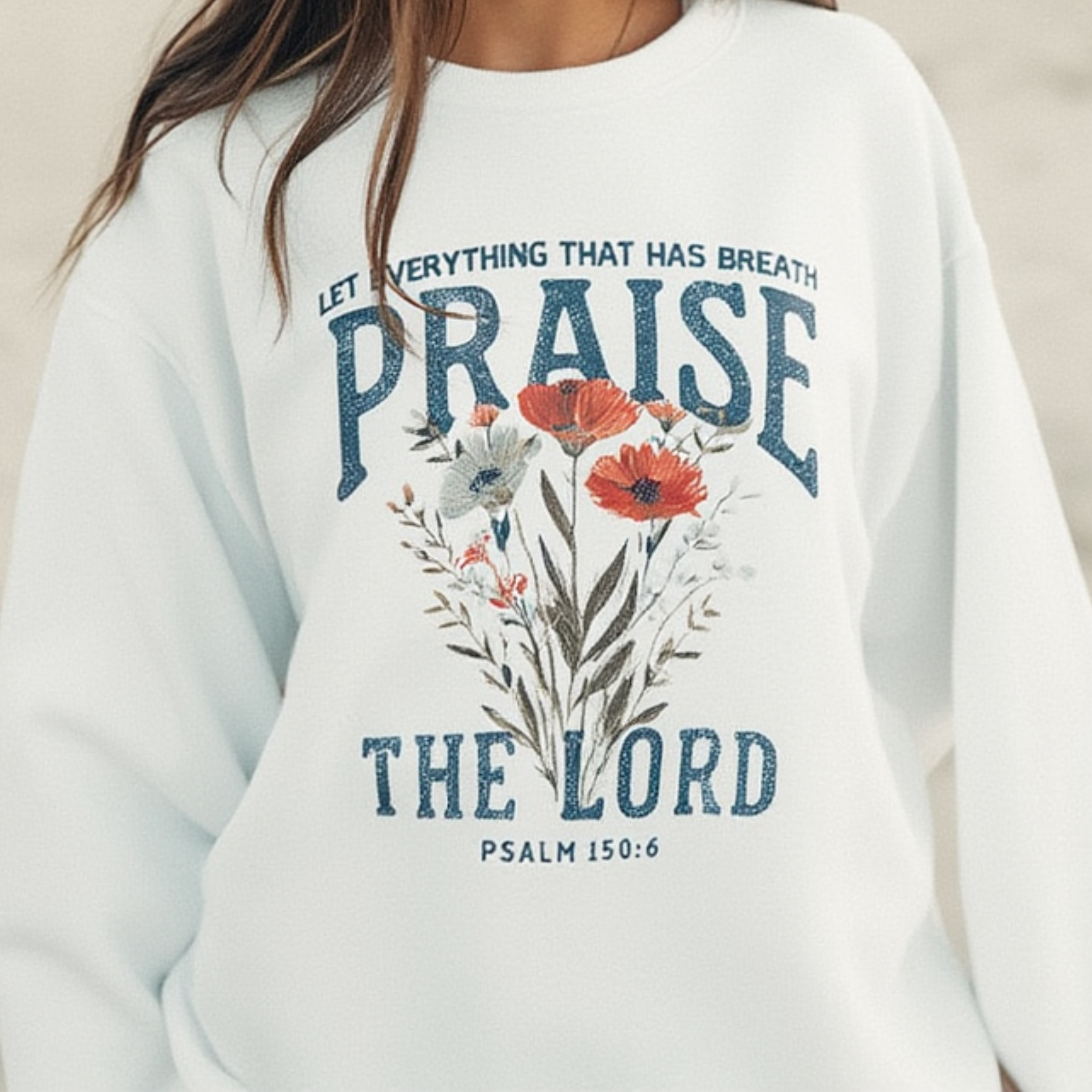 Praise The Lord Floral Crewneck Sweatshirt