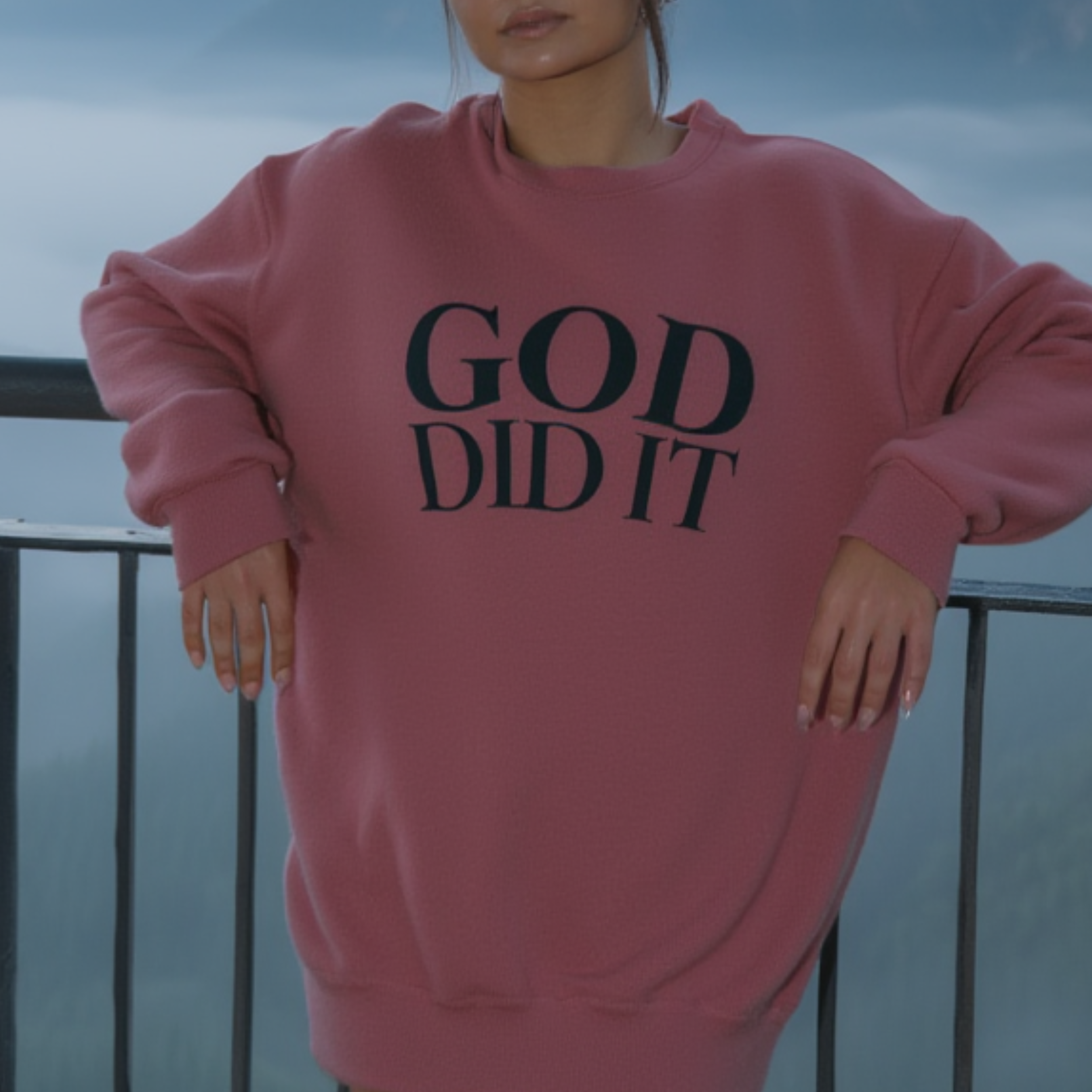 God Did It Crewneck Sweatshirt — Inspirational Christian Faith Pullover
