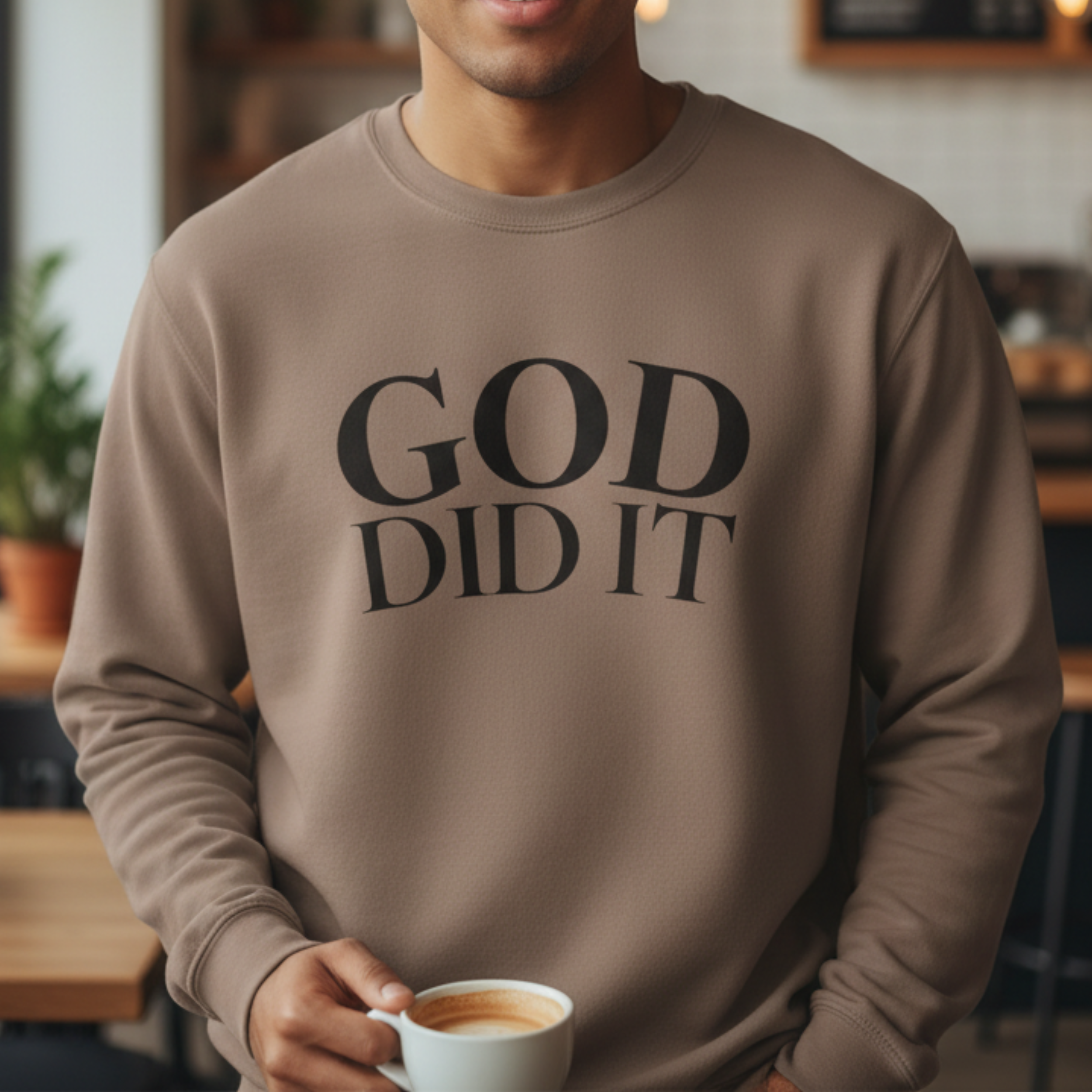 God Did It Crewneck Sweatshirt — Inspirational Christian Faith Pullover