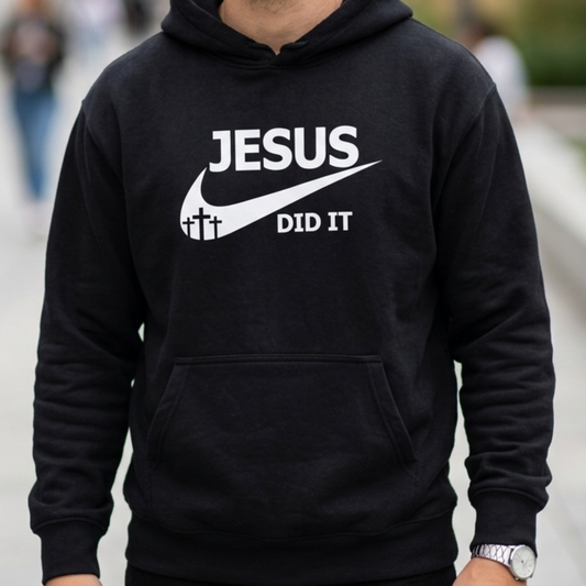 'Jesus Did It' Minimalist Faith Pullover