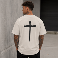 Cross Oversized Christian T-Shirt | Heavyweight Faith Tee