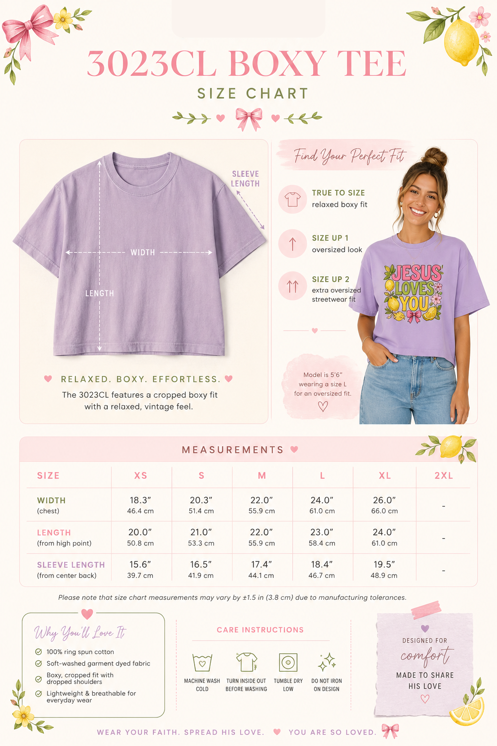 Jesus Loves You Christian Boxy T-Shirt – Women’s Faith Tee by Blessed Designs