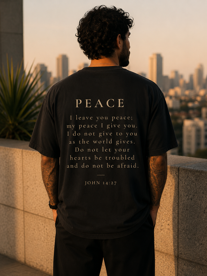 PEACE | John 14:27 Christian Heavyweight T-Shirt