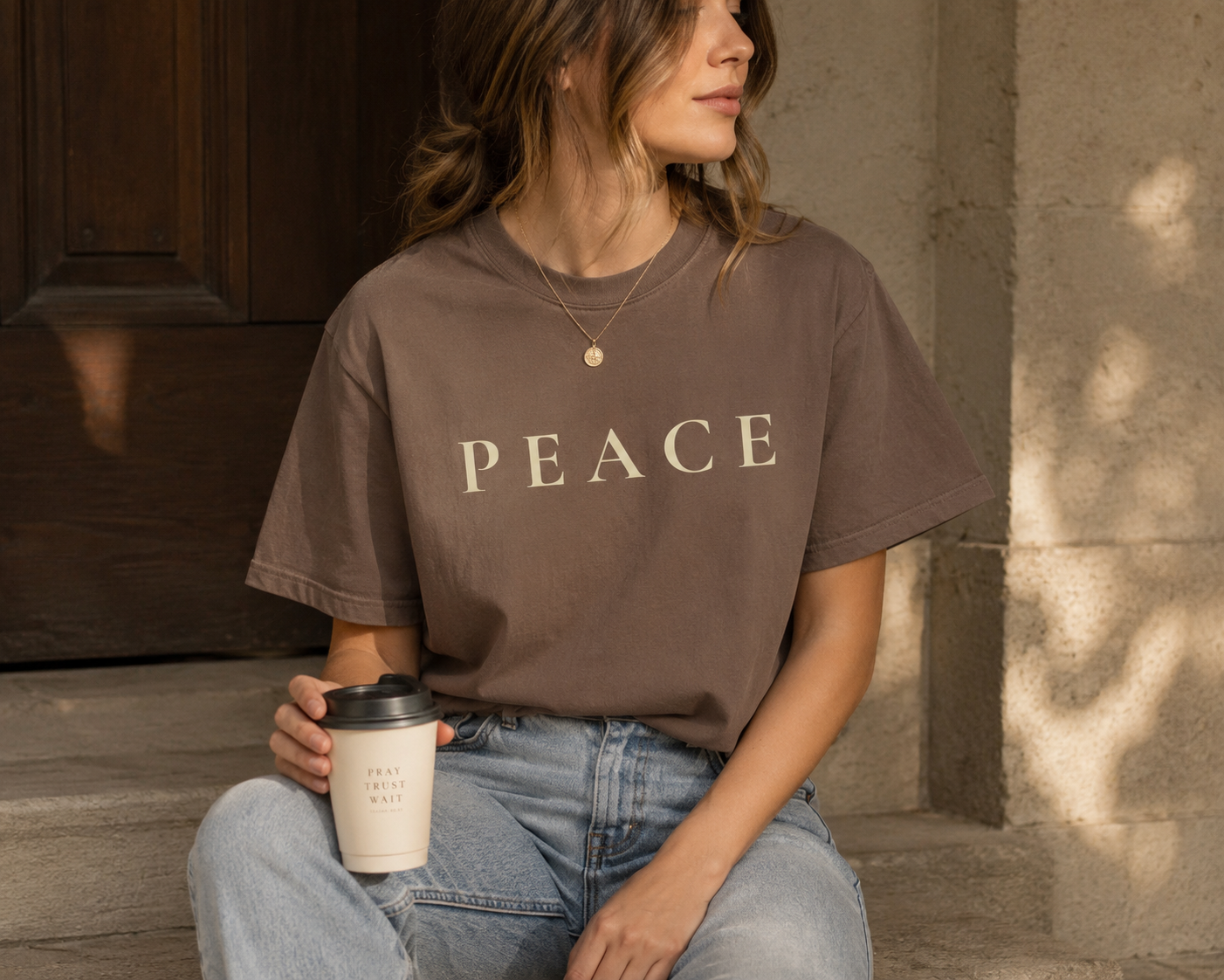 PEACE | John 14:27 Christian Heavyweight T-Shirt