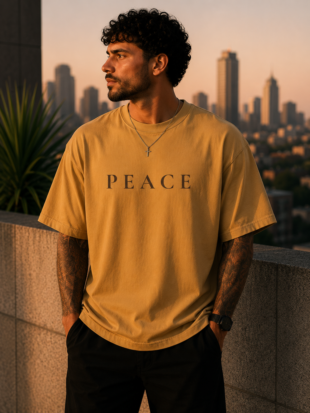 PEACE | John 14:27 Christian Heavyweight T-Shirt