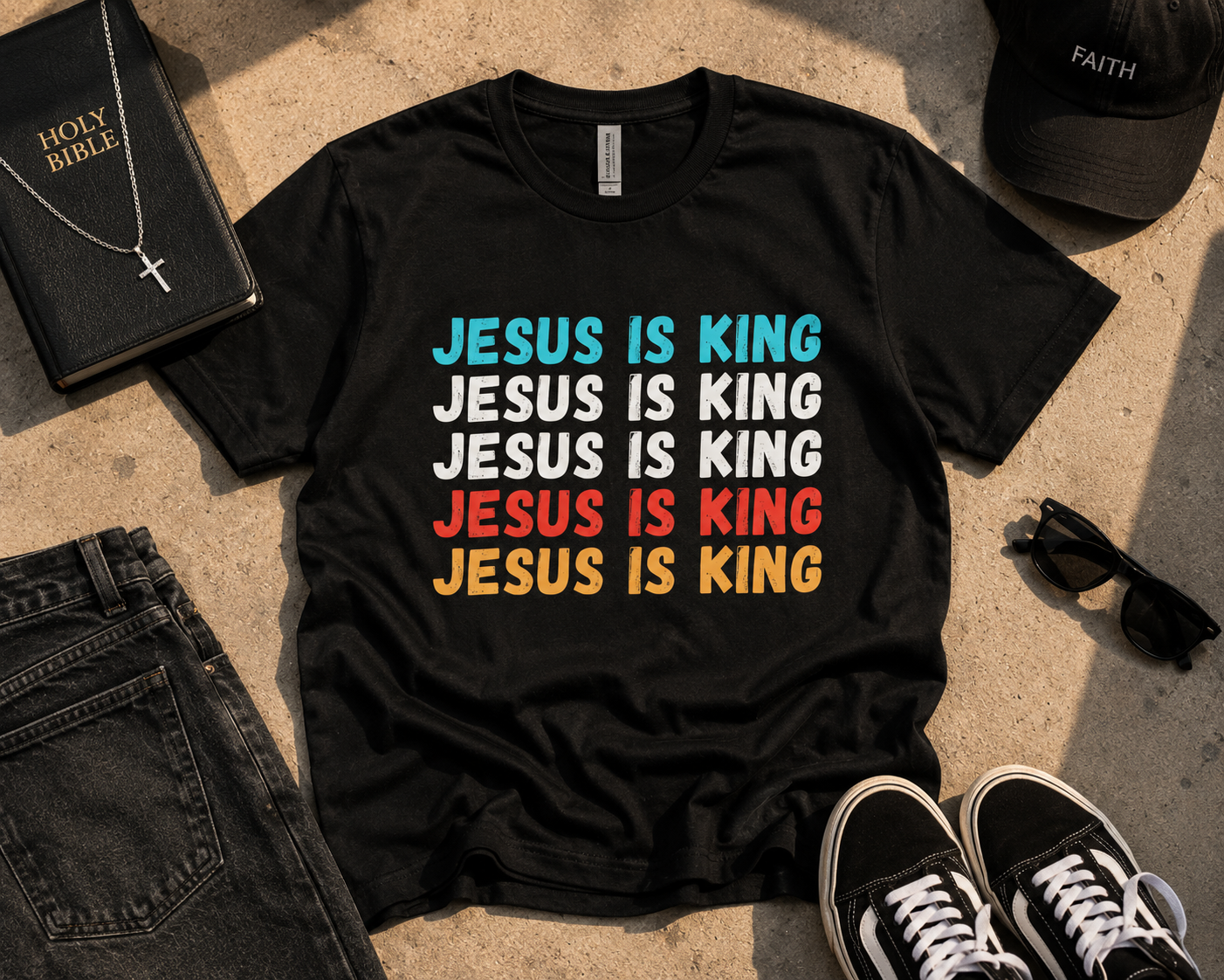 Jesus Is King Christian Graphic Tee | Premium Streetwear Shirt