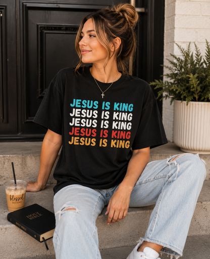 Jesus Is King Christian Graphic Tee | Premium Streetwear Shirt