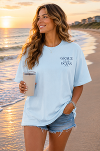 Grace Like the Ocean™ | Christian Beach T-Shirt