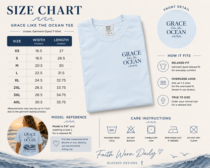 Grace Like the Ocean™ | Christian Beach T-Shirt