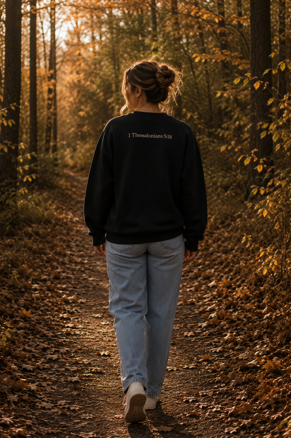 Thankful in Every Season Premium Crewneck | Christian Fall Sweatshirt