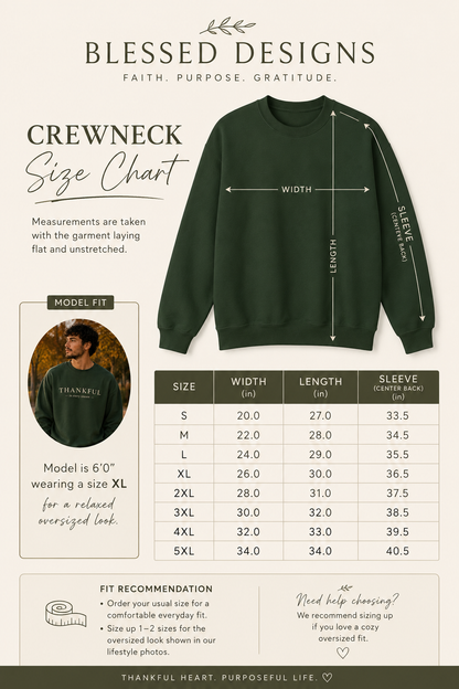 Thankful in Every Season Premium Crewneck | Christian Fall Sweatshirt