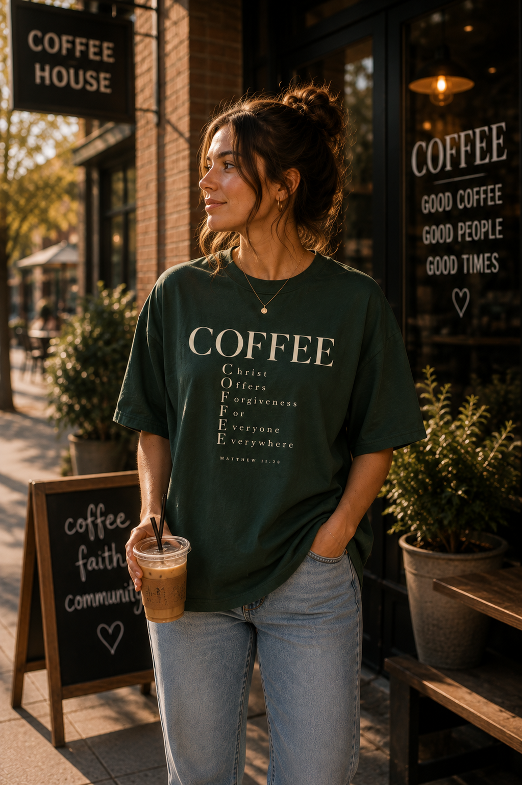 COFFEE | Christ Offers Forgiveness For Everyone Everywhere | Oversized Christian Tee