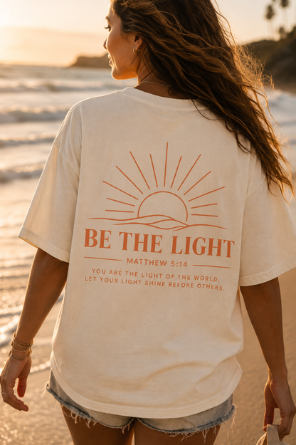 Be the Light Christian T-Shirt | Matthew 5:14 Coastal Faith Tee