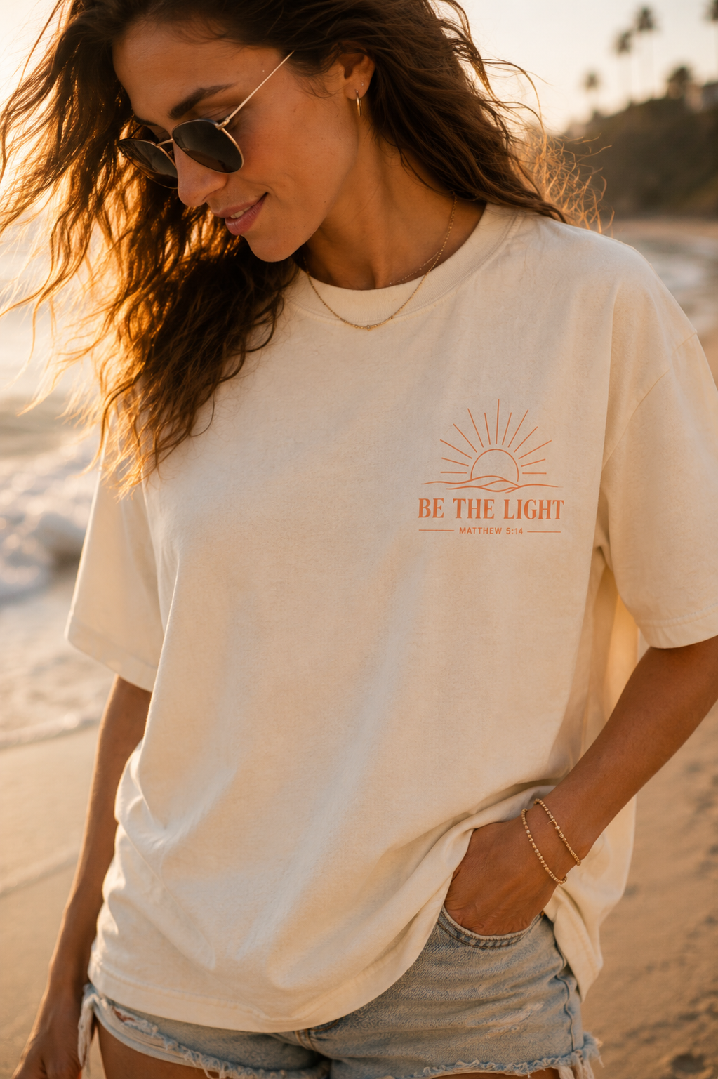 Be the Light Christian T-Shirt | Matthew 5:14 Coastal Faith Tee
