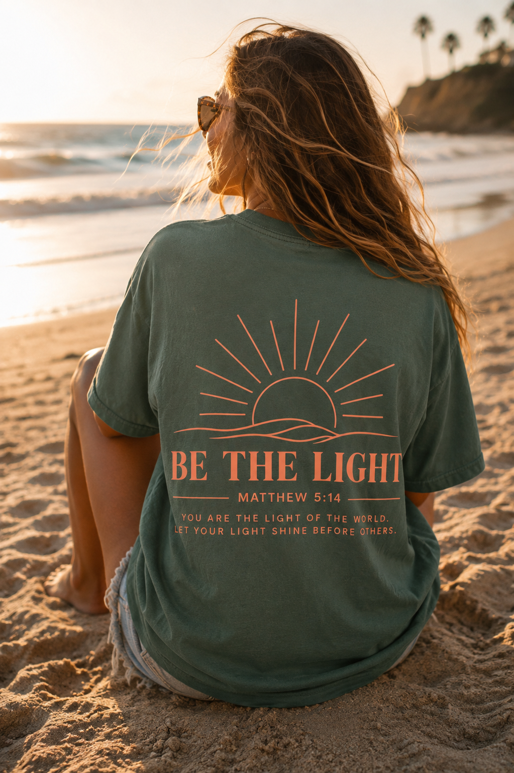 Be the Light Christian T-Shirt | Matthew 5:14 Coastal Faith Tee