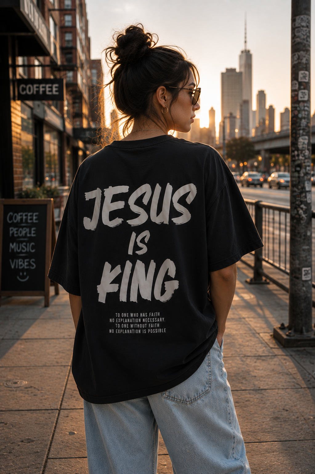 Jesus Is King Christian Graphic Tee | Oversized Faith T-Shirt