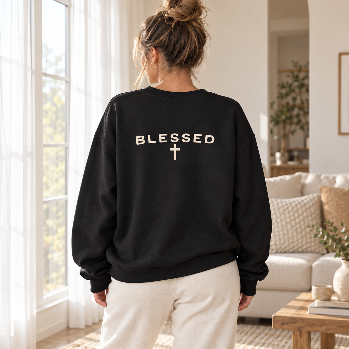 Blessed Cross Crewneck Sweatshirt