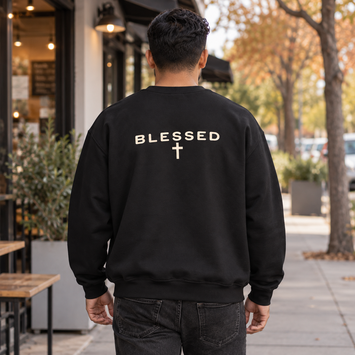 Blessed Cross Crewneck Sweatshirt
