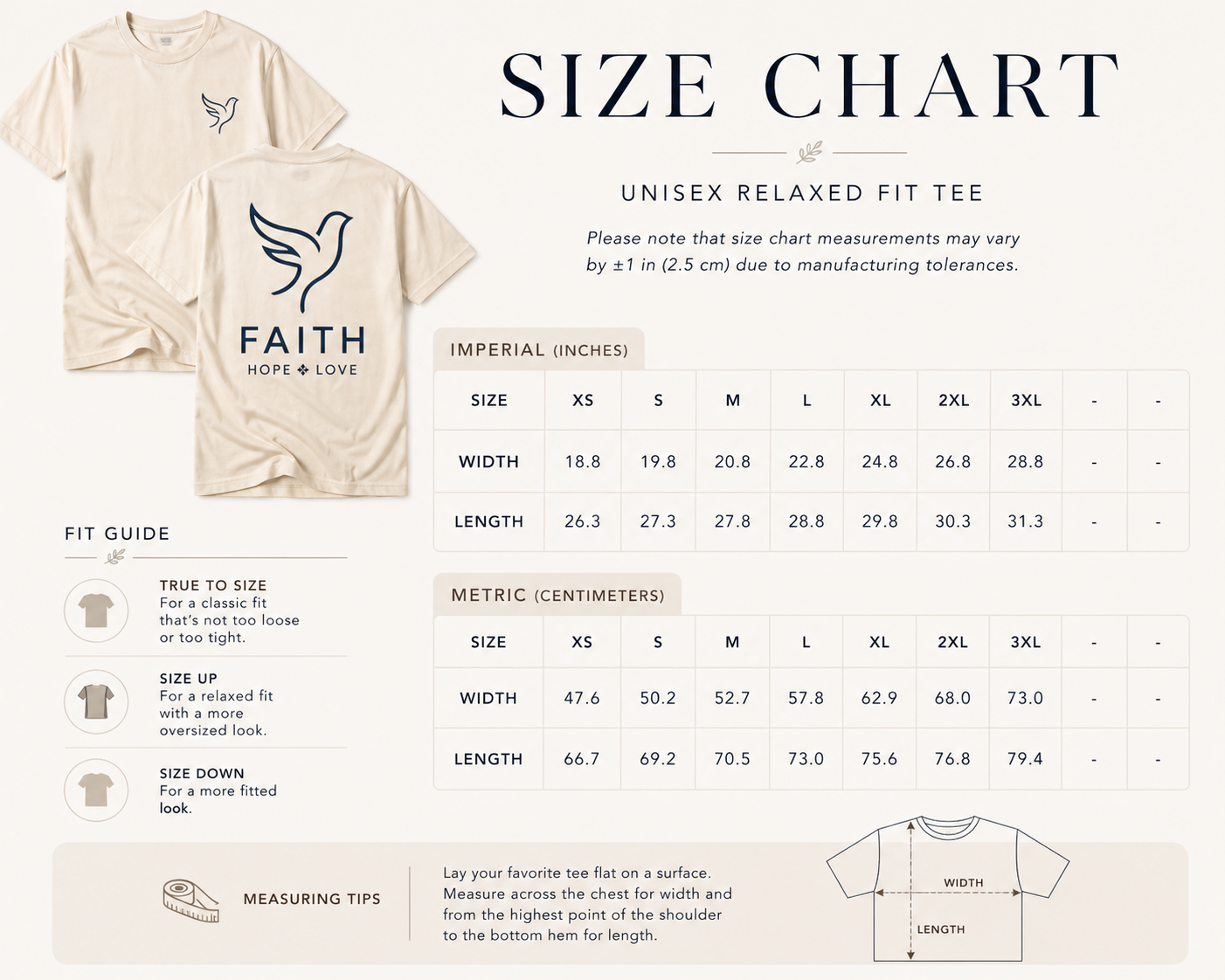 FAITH Hope + Love Christian T-Shirt