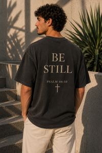 Be Still Tee – Minimal Faith (Psalm 46:10)