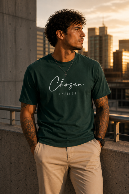 Chosen Christian T-Shirt | 1 Peter 2:9 Faith Based Graphic Tee