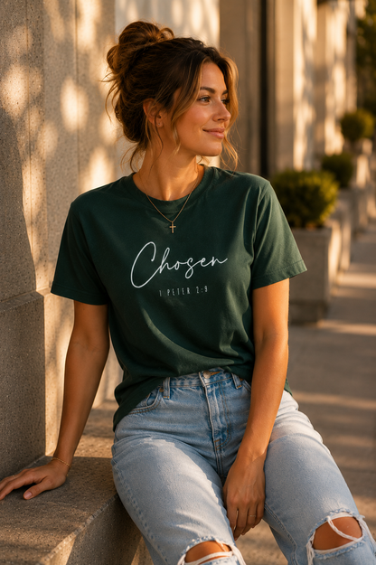 Chosen Christian T-Shirt | 1 Peter 2:9 Faith Based Graphic Tee