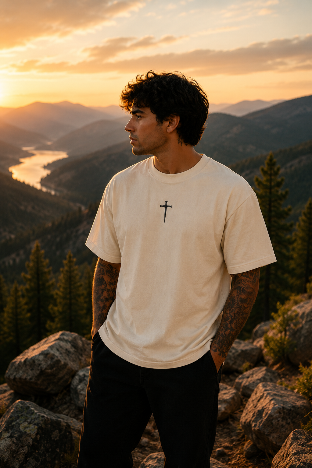 Forged Nail Cross Heavyweight Tee