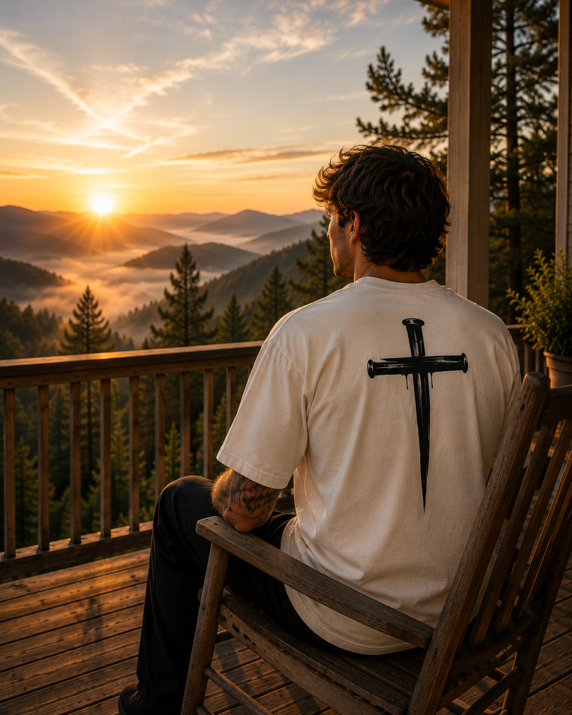 Forged Nail Cross Heavyweight Tee